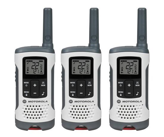 MOTOROLA T260TP Two Way Radio,White/Red,PK3