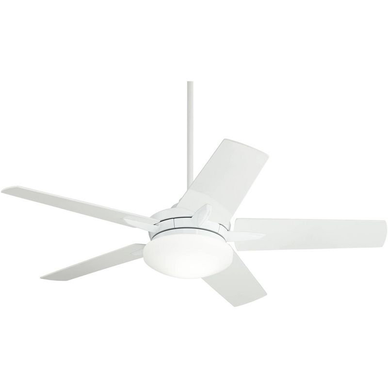 56" Casa Vieja Modern Ceiling Fan with Light LED Dimmable Remote White Opal Frosted Glass for Living Room Kitchen Bedroom