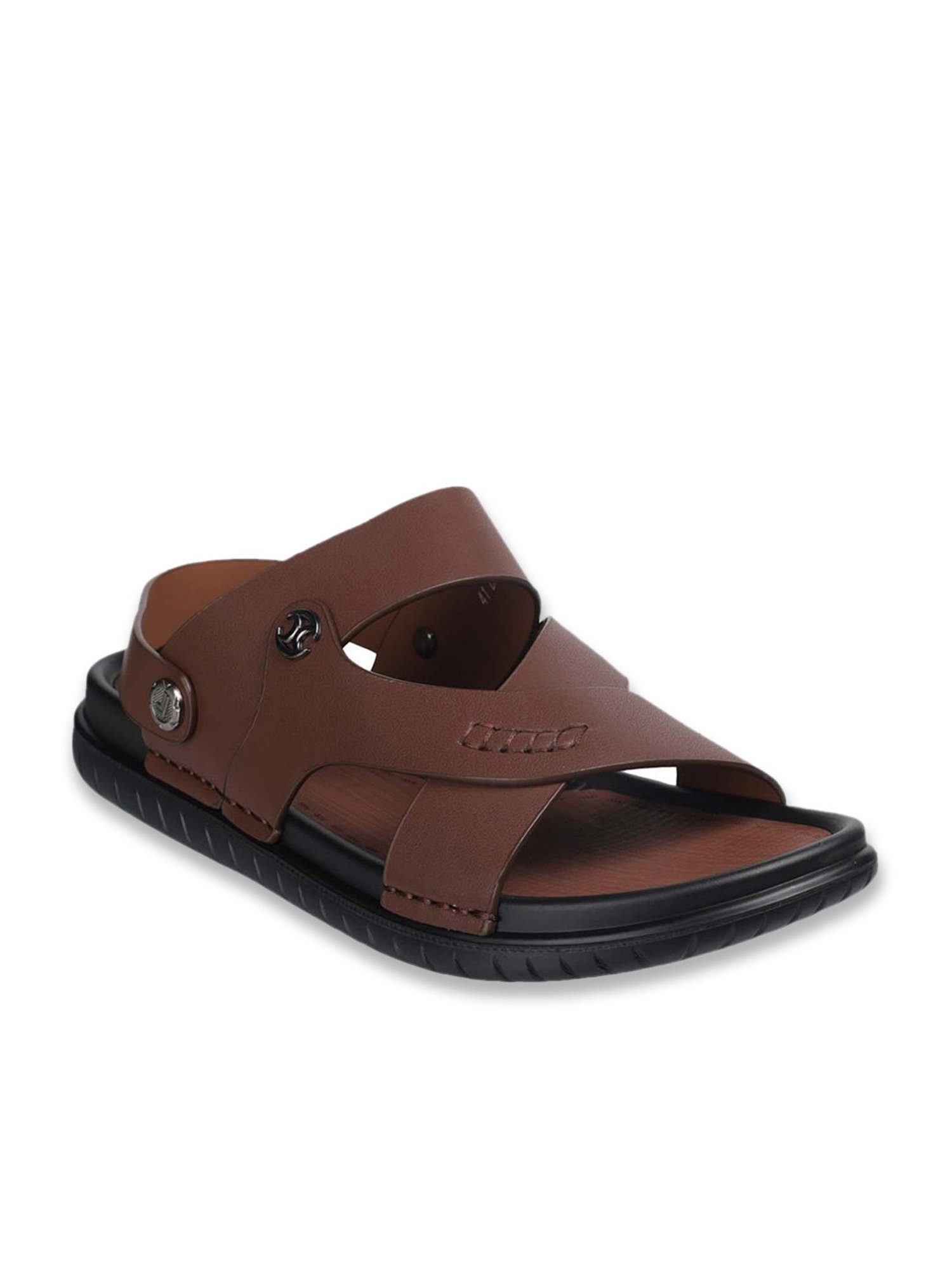 Da Vinchi by Metro Men's Brown Back Strap Sandals