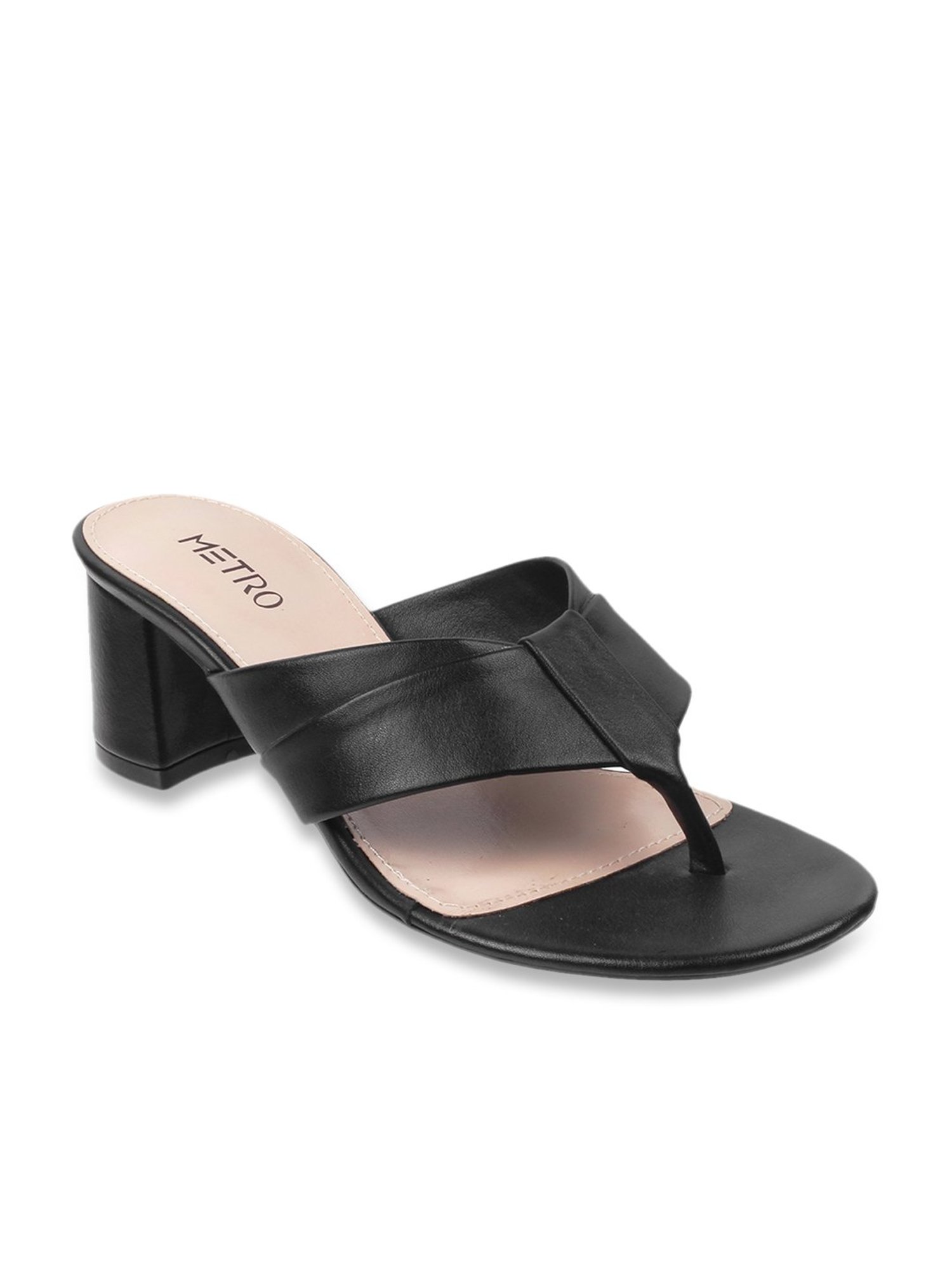 Metro Women's Black Thong Sandals
