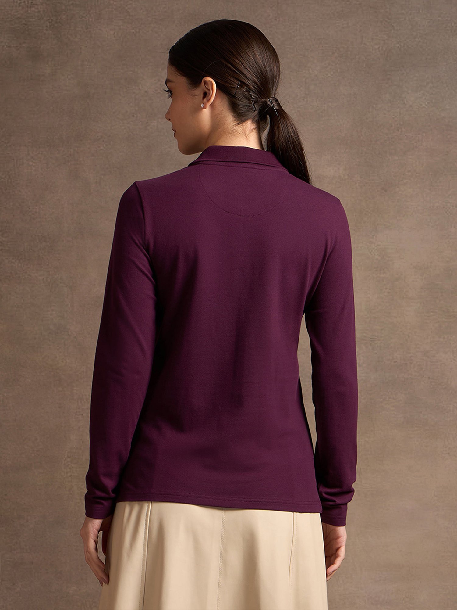 U.S. Polo Assn. Purple Logo Print Polo T-Shirt