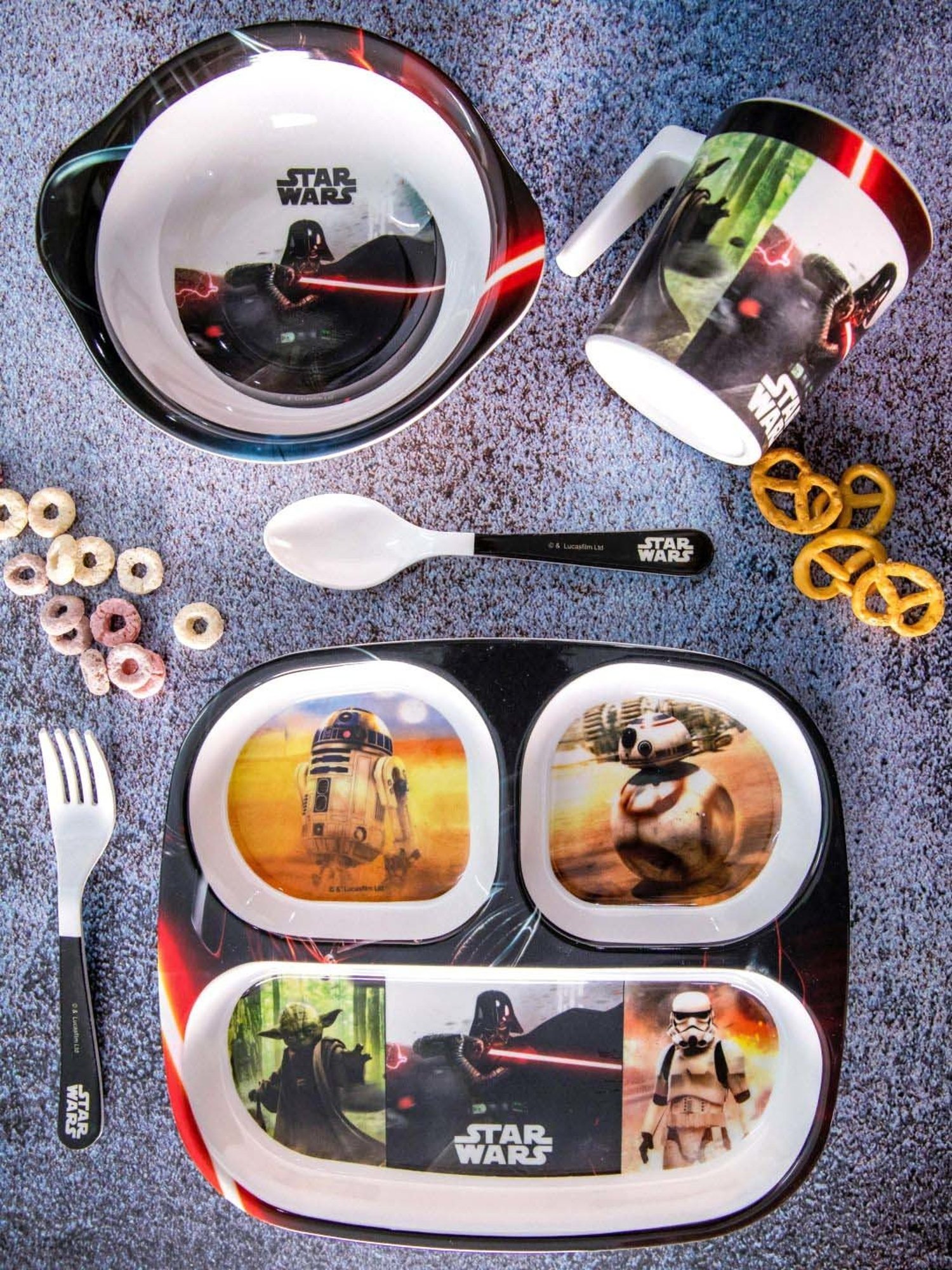 Servewell Star Wars Multicolor Melamine Kids  5Pcs Dinner Set (0.67 L)