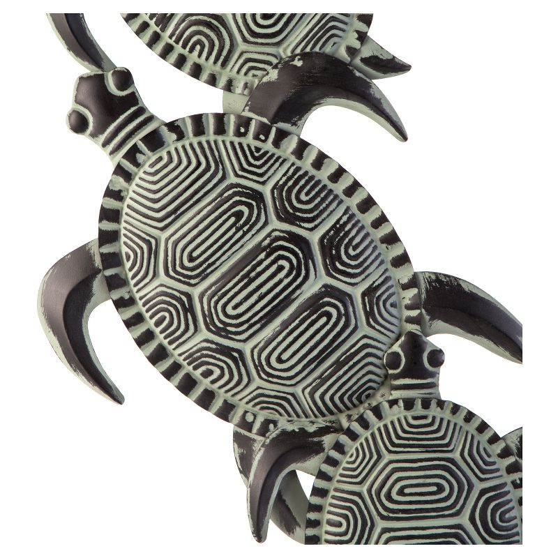 Sea Turtle Wall Art - Hand-Painted Greens - Aiden Lane
