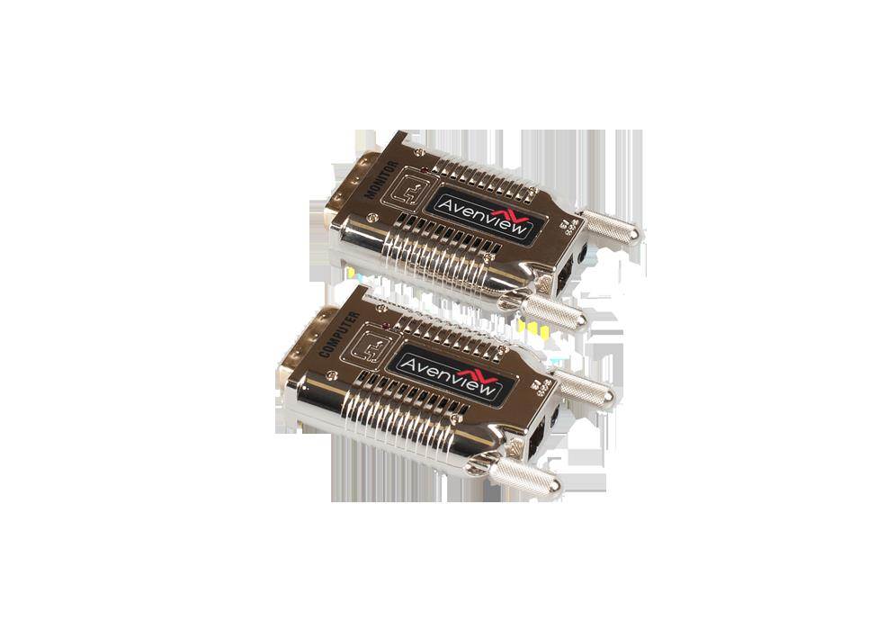 DVI over Fiber Optic Extender up to 1000M - SC and EMI Shielded Unit