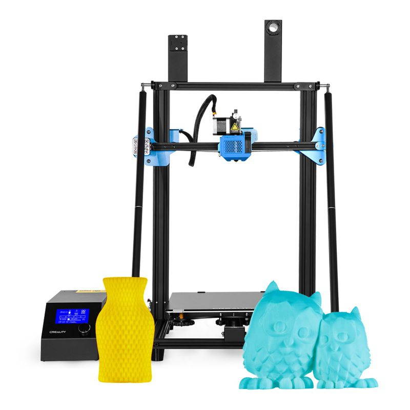 Original Creality 3D CR-10 V3 Upgrade High Precision 3D Printer DIY Kit TMC2208 Driver Large Printing Size 300*300*400mm with 8G SD Card PLA Sample Filament Support Resume Printing Filament Detection