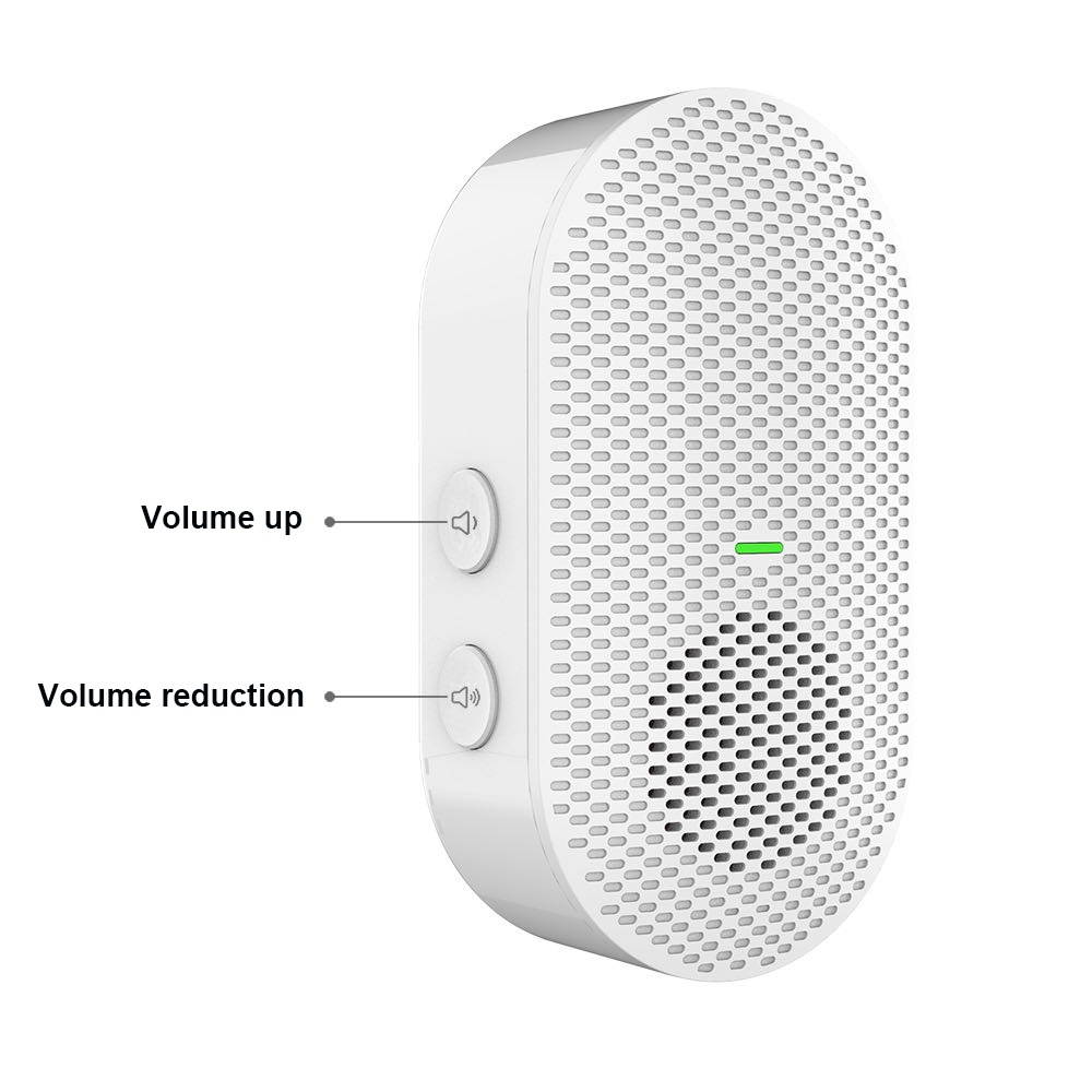 Wireless Doorbell Chime Home Security Wireless Intercom Doorbell Transmitter with 50 Music Modes for Video Door Bell