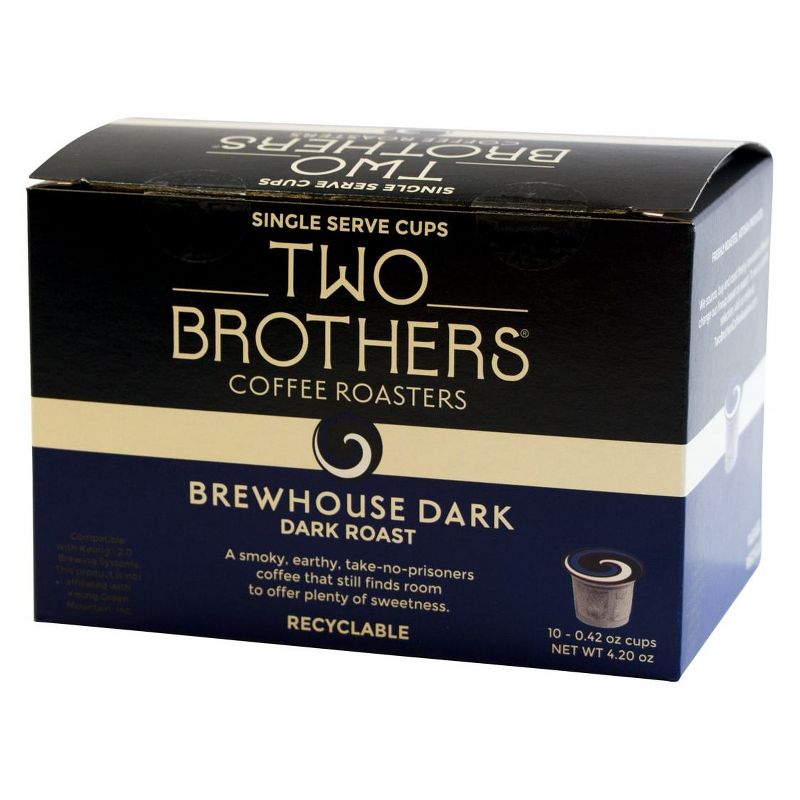Two Brothers Brewhouse Dark Roast Coffee - Keurig K-Cup Pods - 10ct