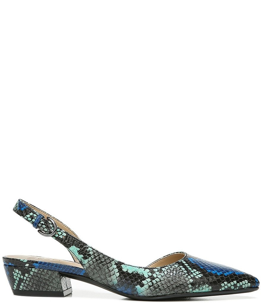 Naturalizer Banks Snake Print Leather Slingback Dress Pumps