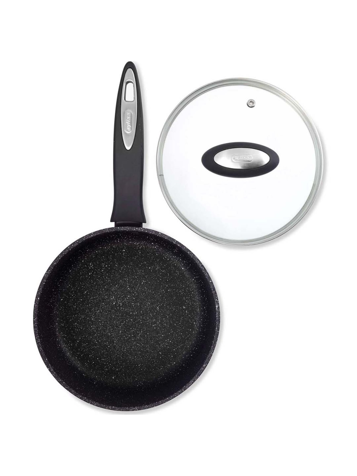 Zyliss Black & Transparent Aluminium Fry Pan,with Lid - Set of 1
