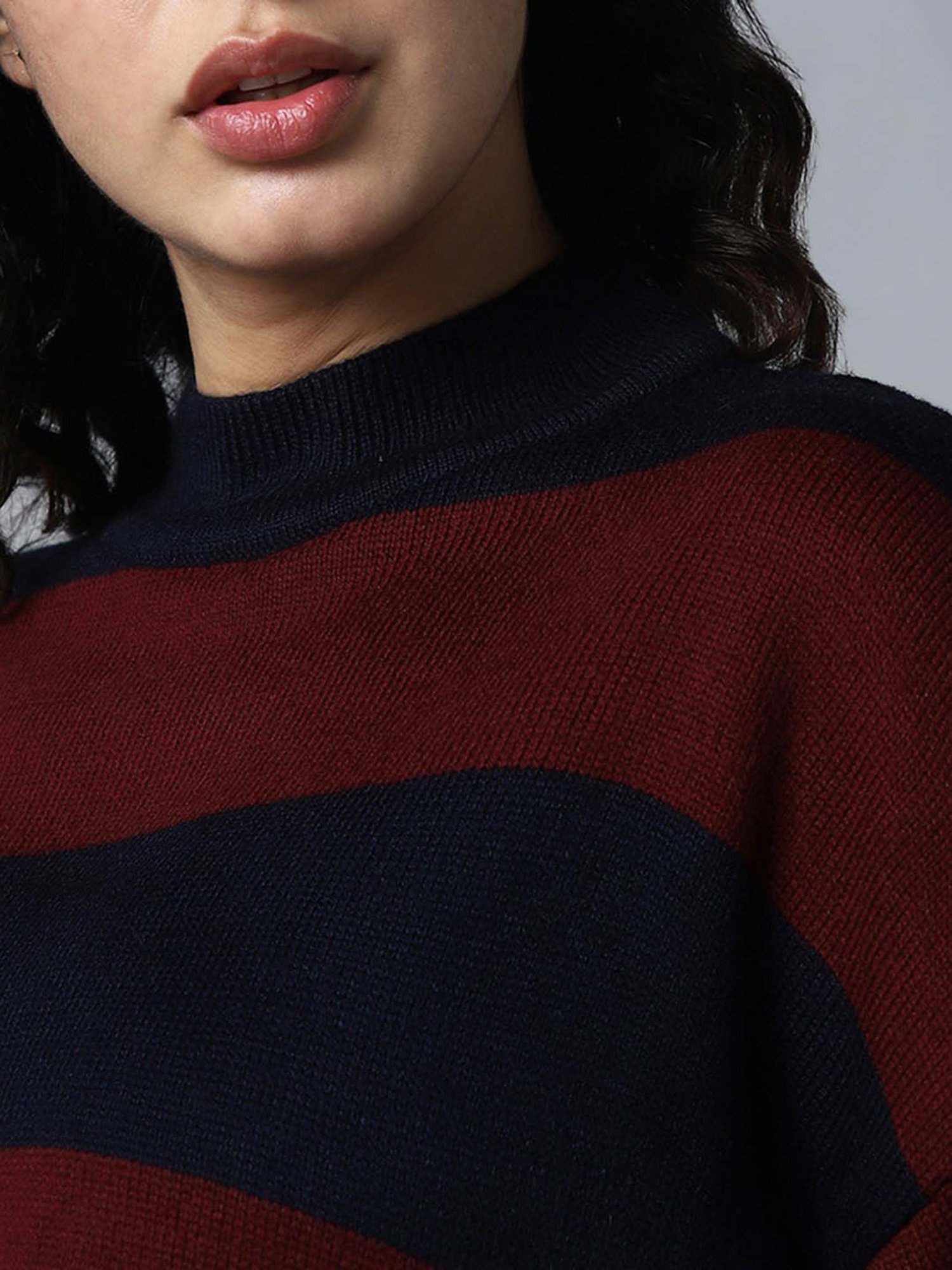 High Star Maroon & Navy Sweater