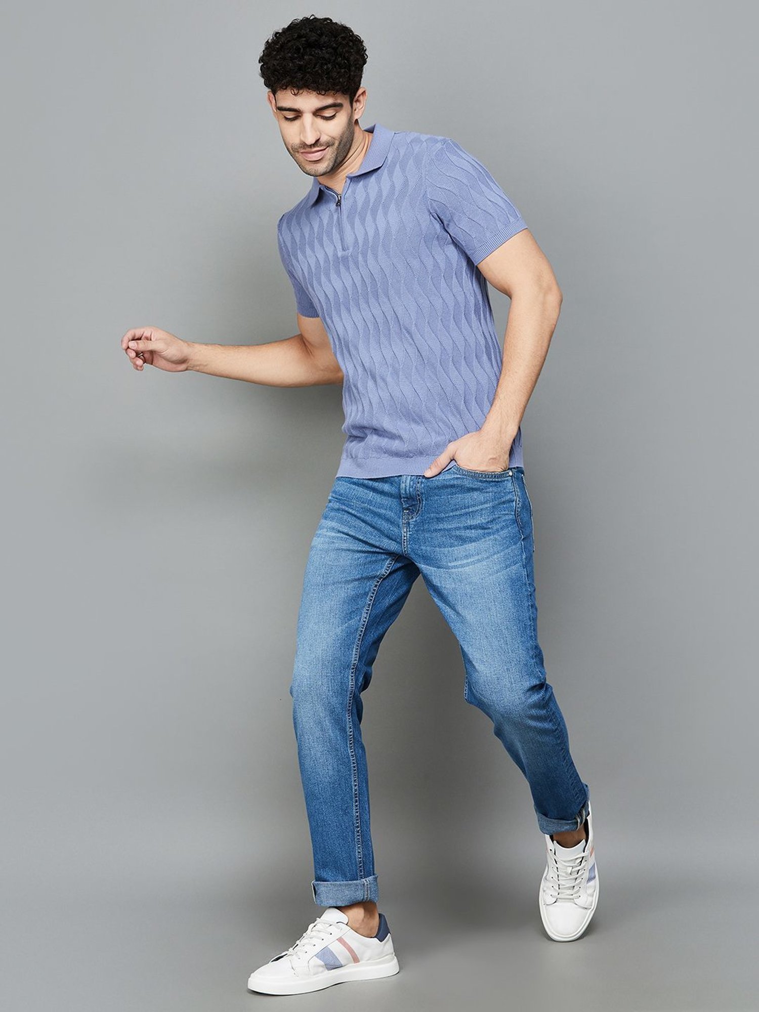 BOSSINI Light Blue Slim Tapered Fit Jeans