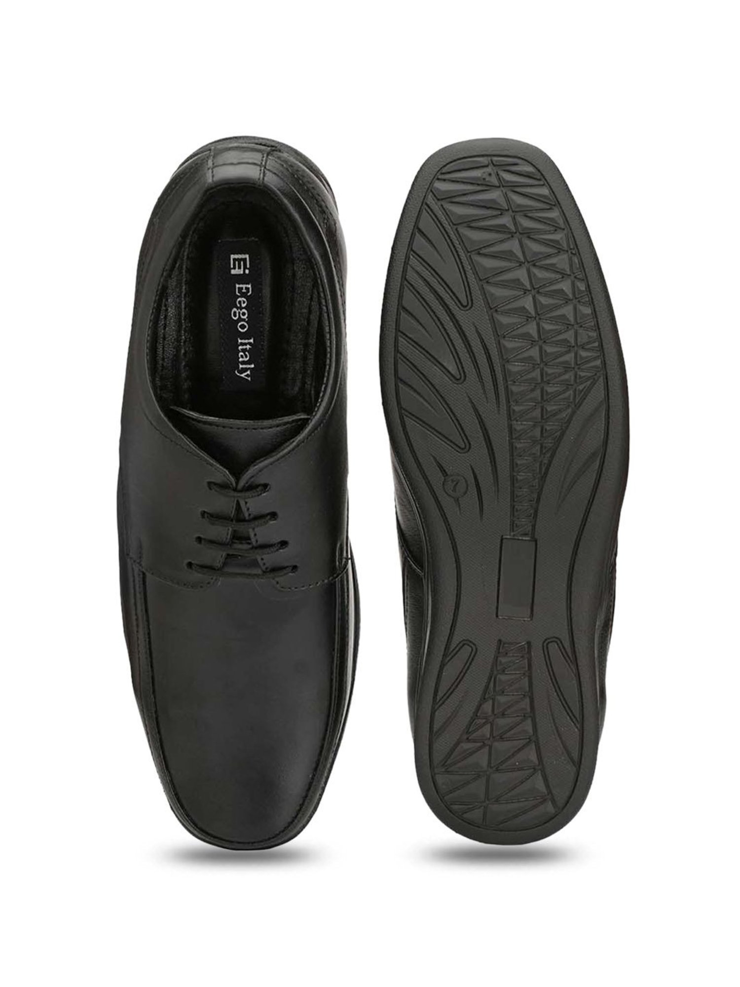 Eego Italy Men's Black Derby Shoes
