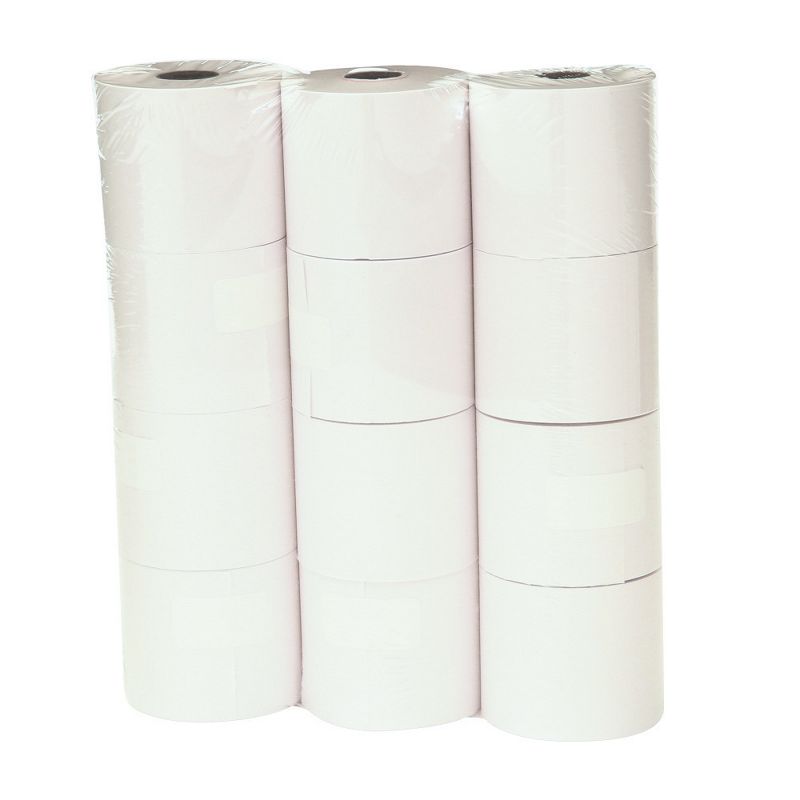 Universal Adding Machine/Calculator Roll, 16 lb, 2-1/4"x130', White, 12/Pack