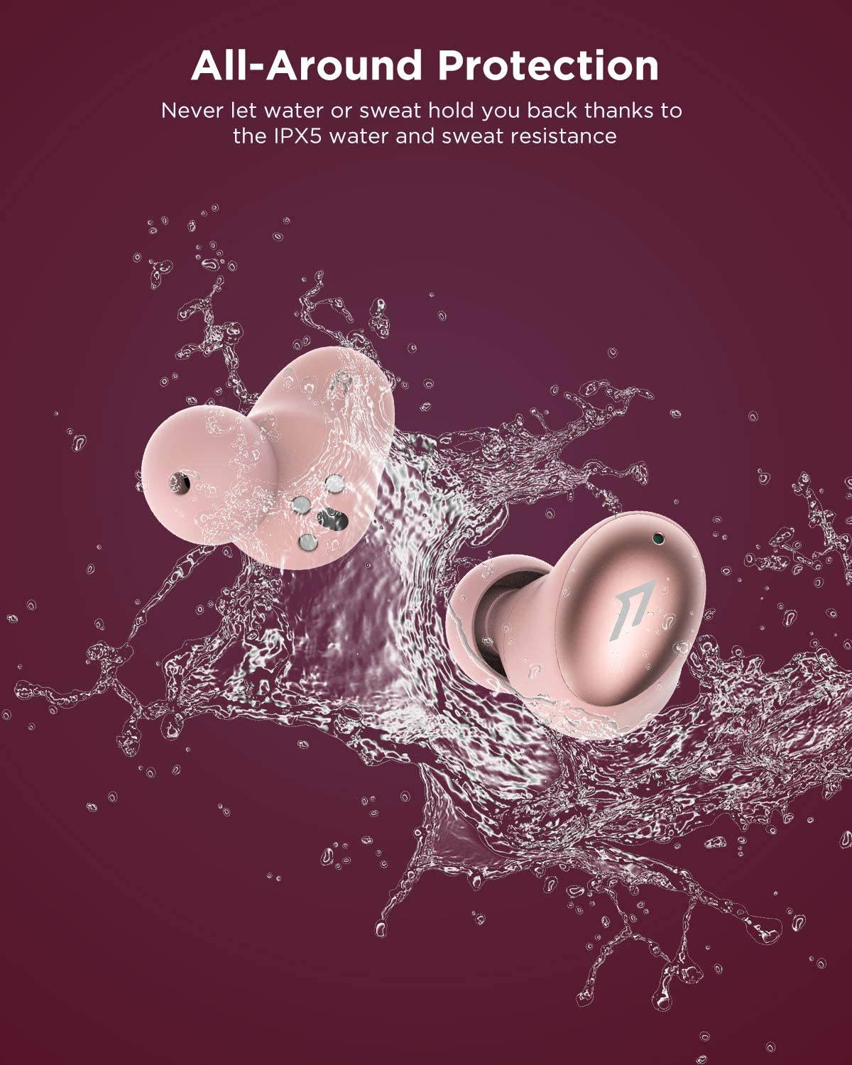 1MORE ColourBuds True Wireless Earbuds, Premium Bluetooth Earphones with Super Light-Weight Design, IPX5 Water Resistant, 22H Playtime, and Dual ENC Mic, for Workout, Sports, Home Office, Black