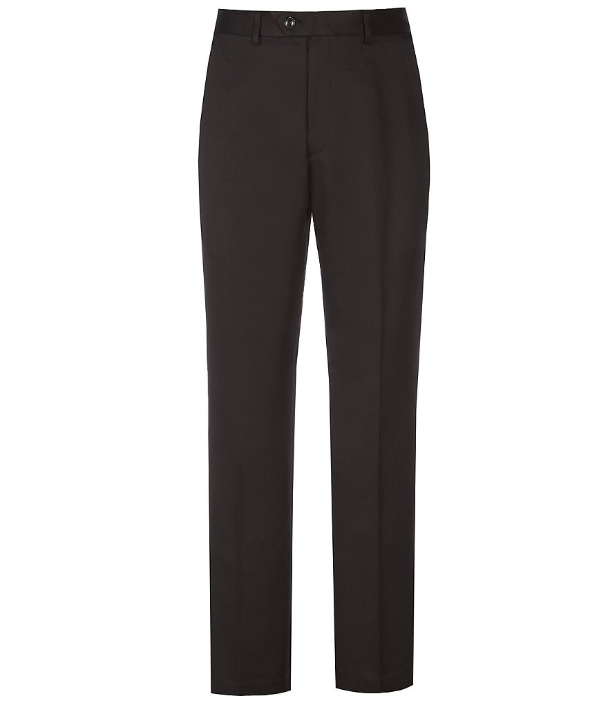 Hart Schaffner Marx Plaid Flat-Front Trouser Pants