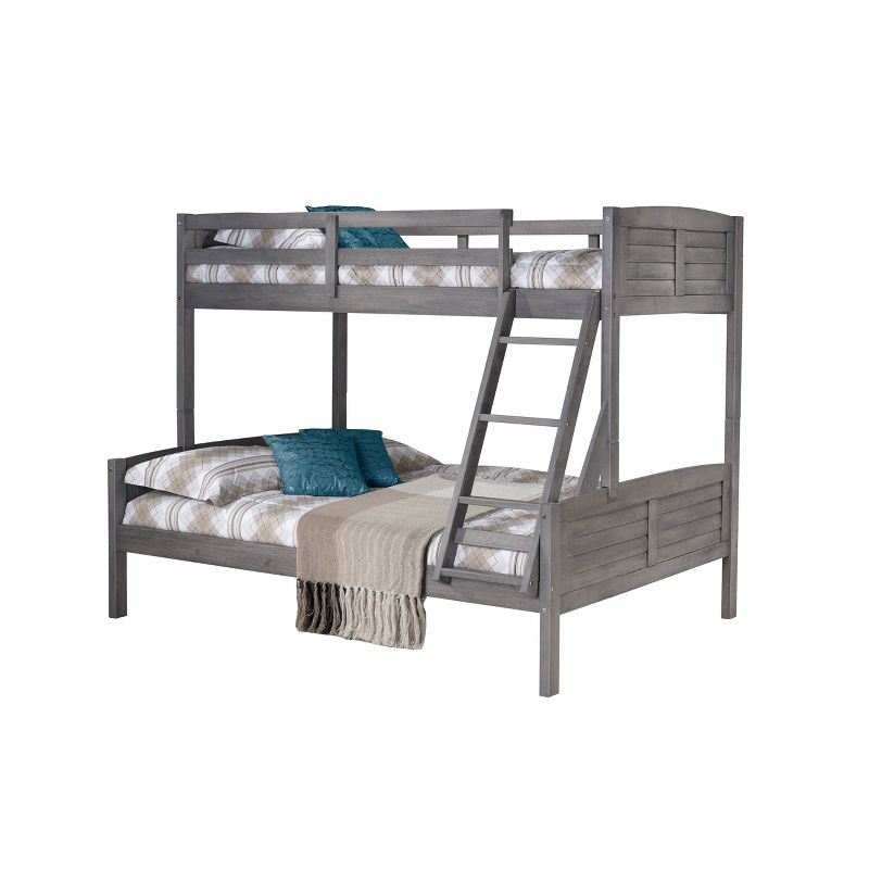 Twin/Full Louver Bunk Bed Antique Gray - Donco Kids