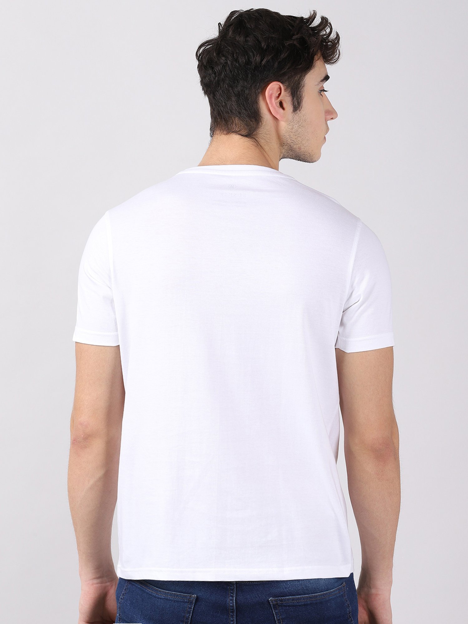 Bushirt White Cotton Crew T-Shirt