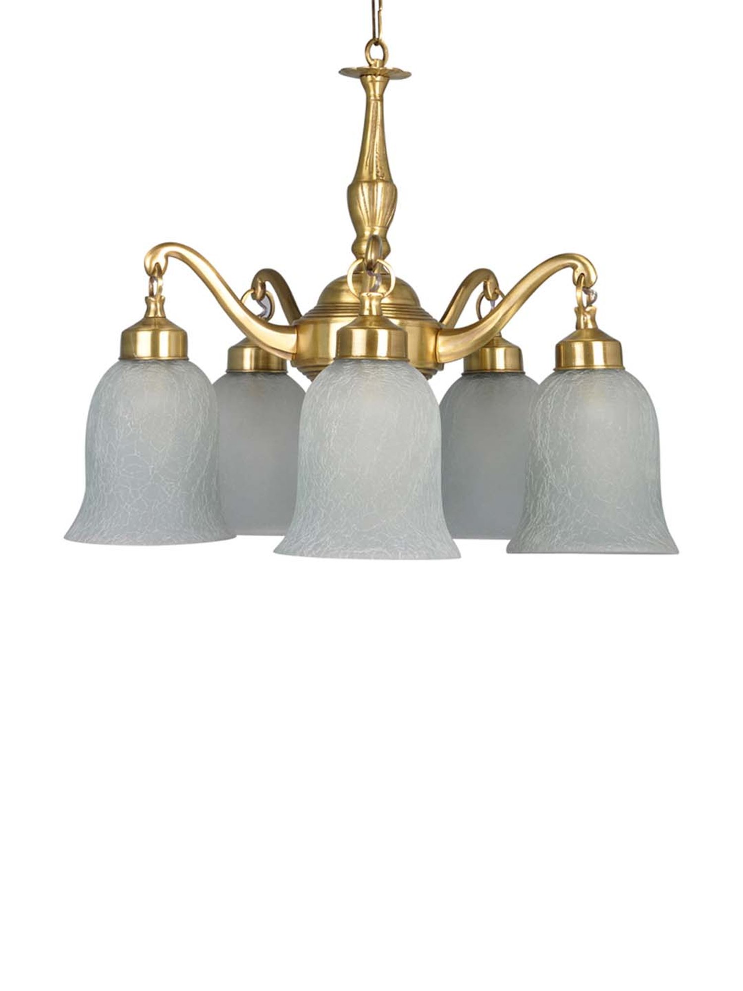 Fos Lighting Golden Classic Down Facing 5 Light Brass Chandelier - Set of 1