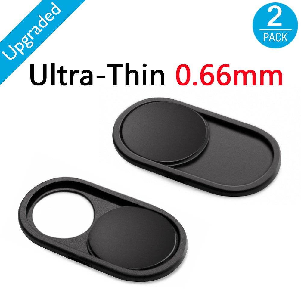 Webcam Cover Slider 0.026in, Ultra-Thin Metal Web Camera Cover for MacBook Pro, Laptop, MacBook Air, iMac, PC, Surface Pro, iPhone, Protecting Your Digital Life[2 Pack]