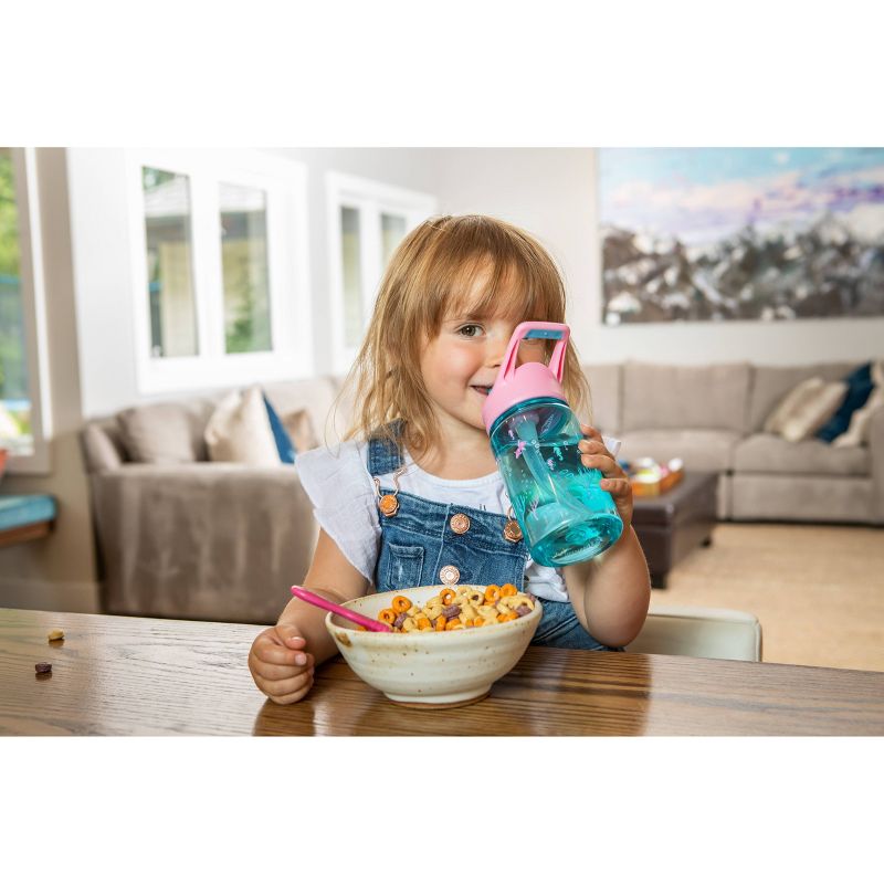 EcoVessel 12oz BPA-Free Reusable Plastic Kids' Water Bottle with Straw - Mermaid