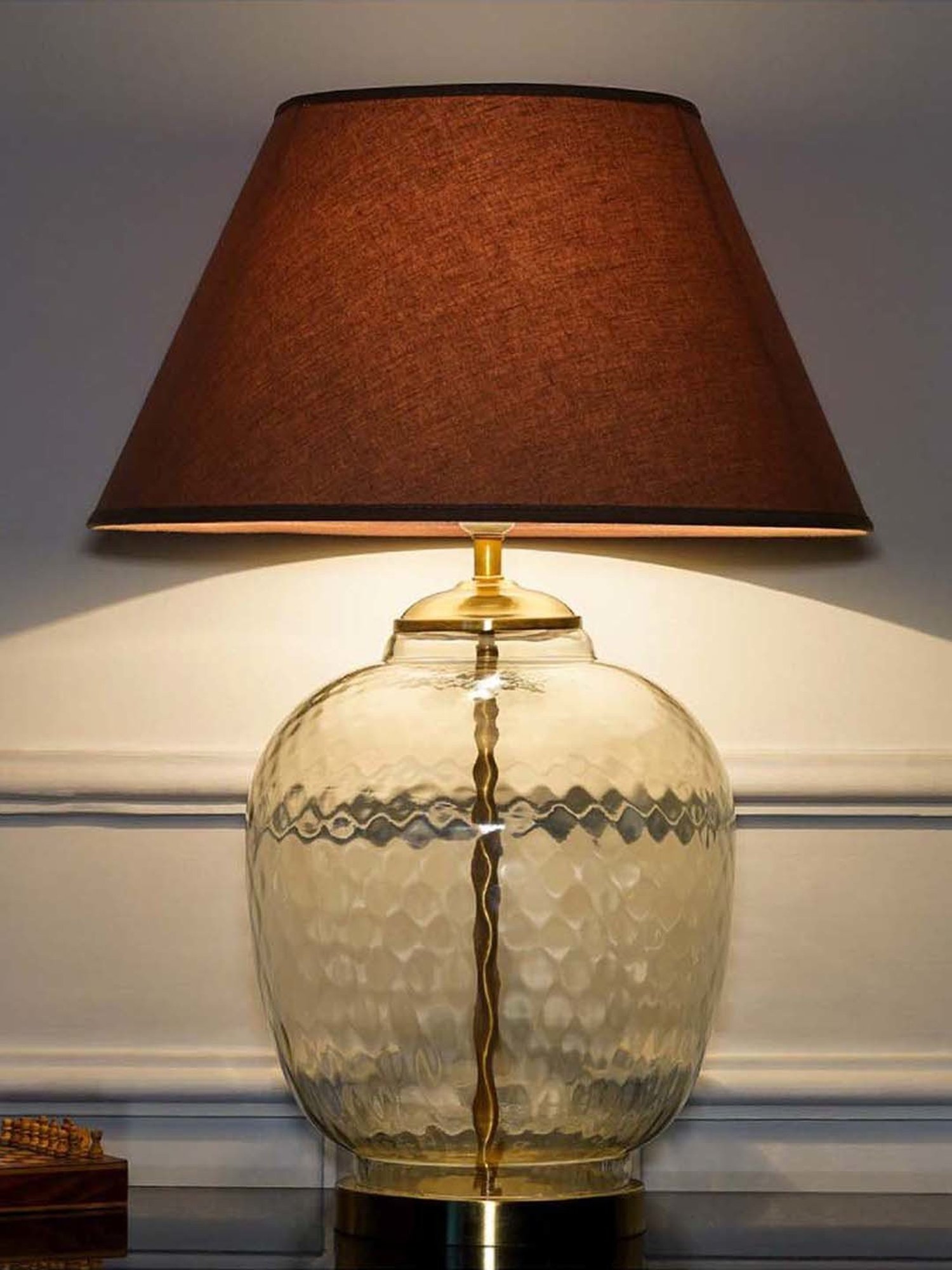 DecorativeRay Red PVC Study Table Lamp - Set of 1