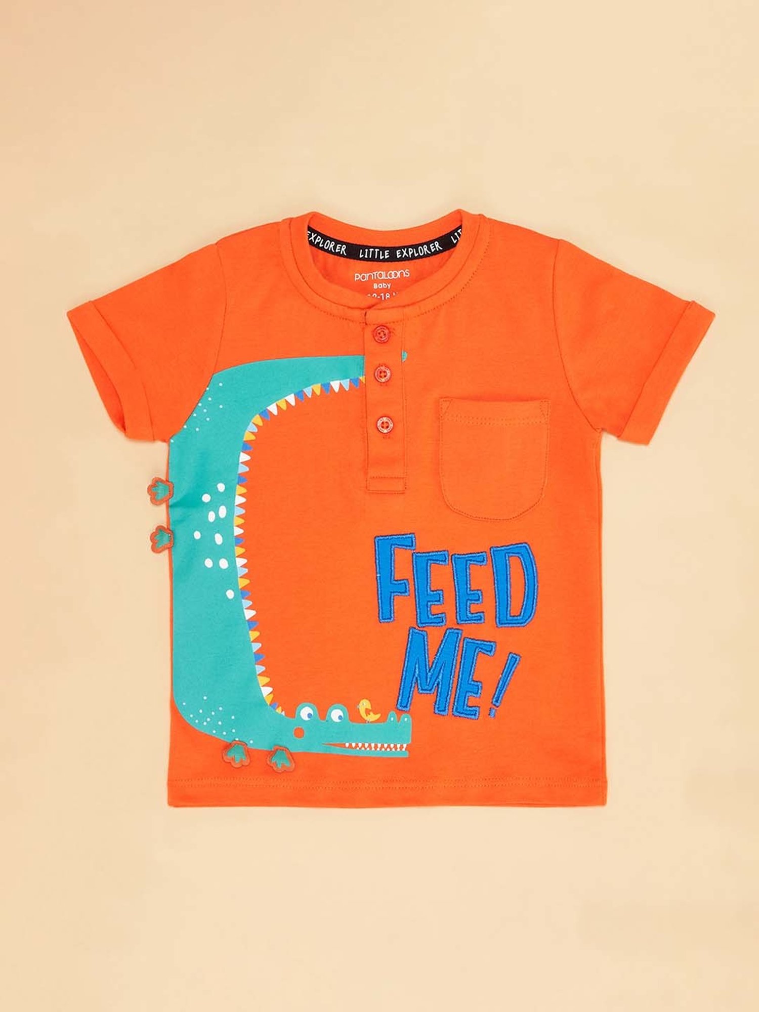 Ed-a-Mamma Baby Green Printed T-Shirt