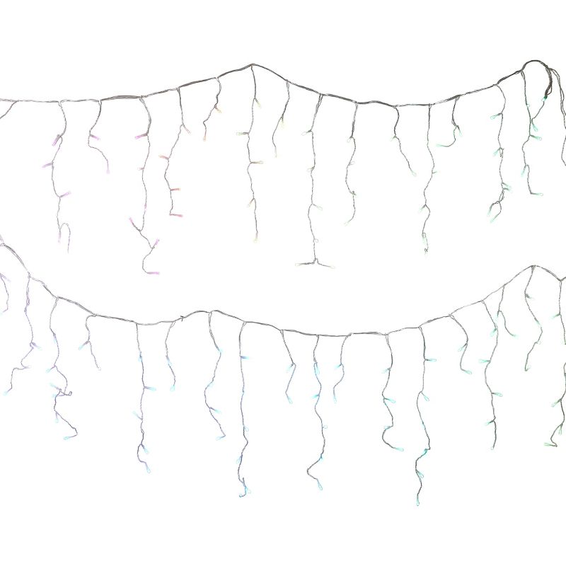 Kurt Adler Twinkly 190-Light RGBW LED Icicle Light Set