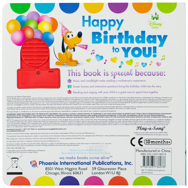 Disney Baby Mickey and Minnie Mouse - Happy Birthday to You - Sound Book (Board Book)