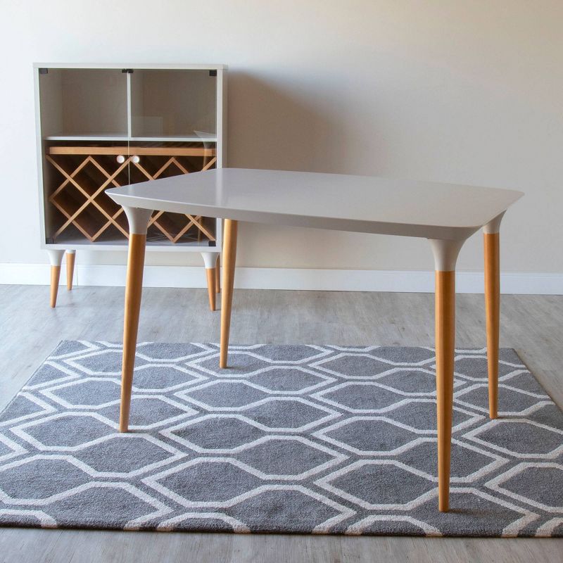 45.47" Homedock Rectangle Dining Table Off White/Cinnamon - Manhattan Comfort