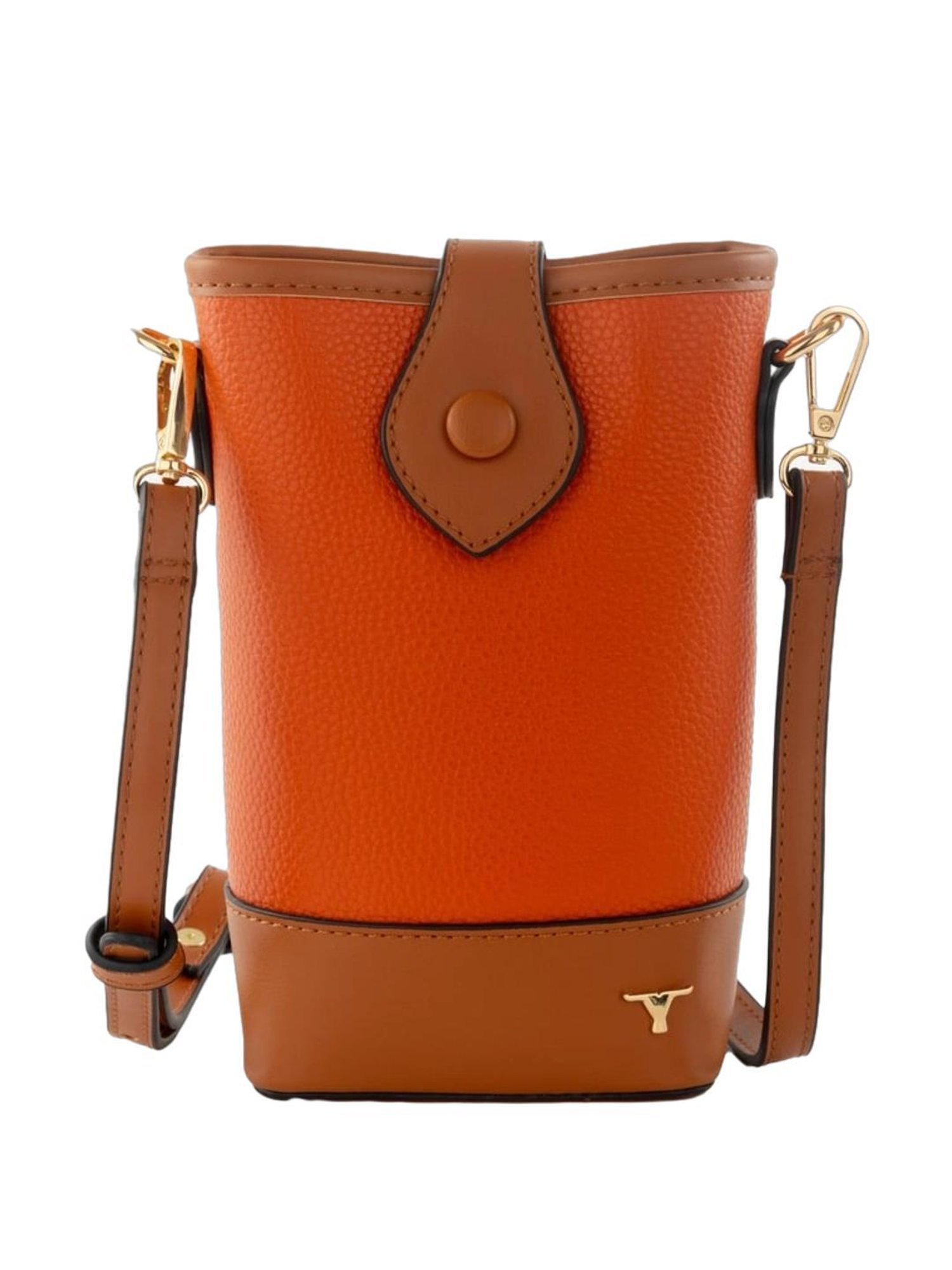 BULCHEE Orange Solid Sling Handbag