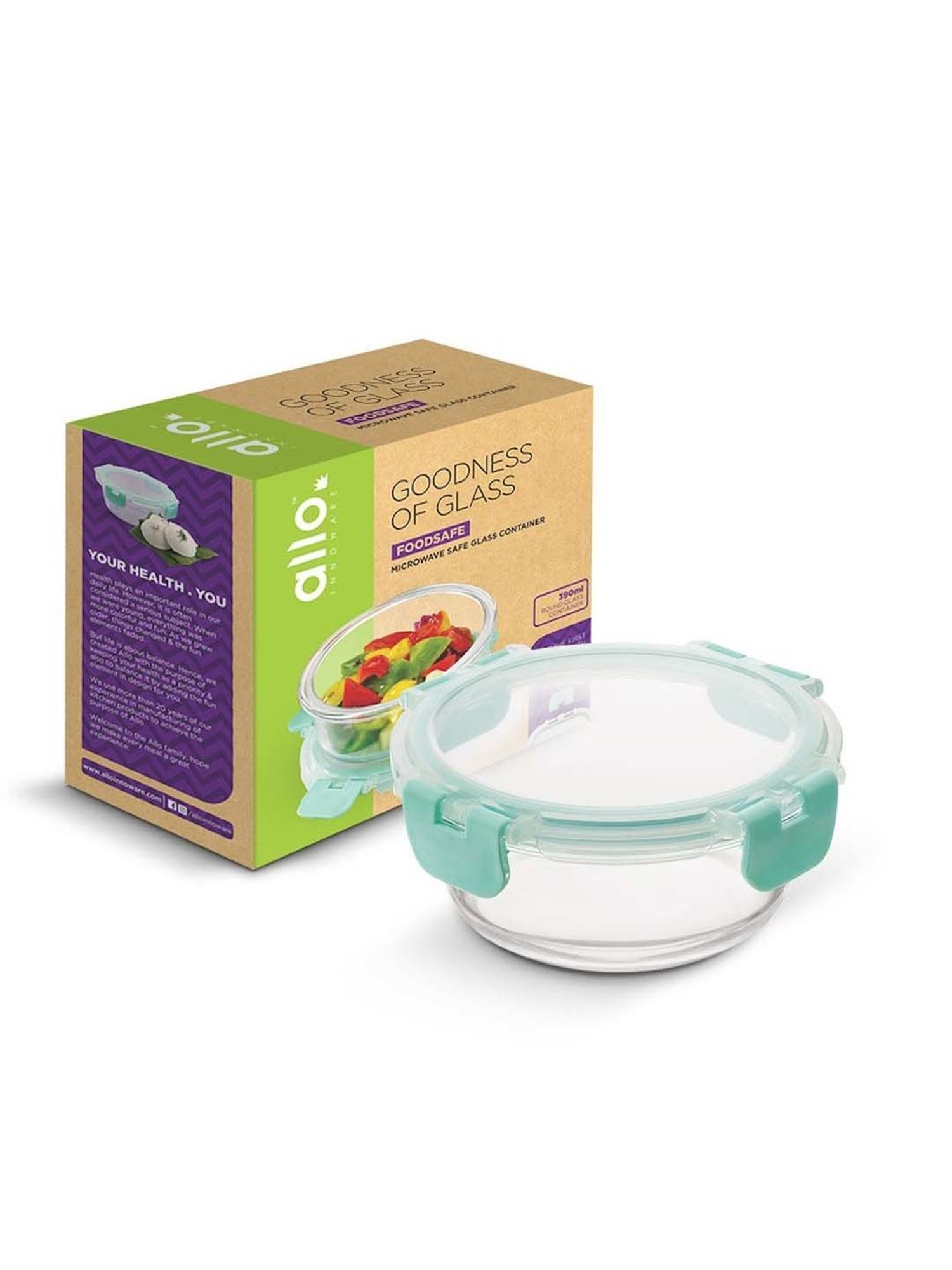 Allo Borosilicate Glass Containers with Lids Microwave Safe Container for Glass Storage Containers