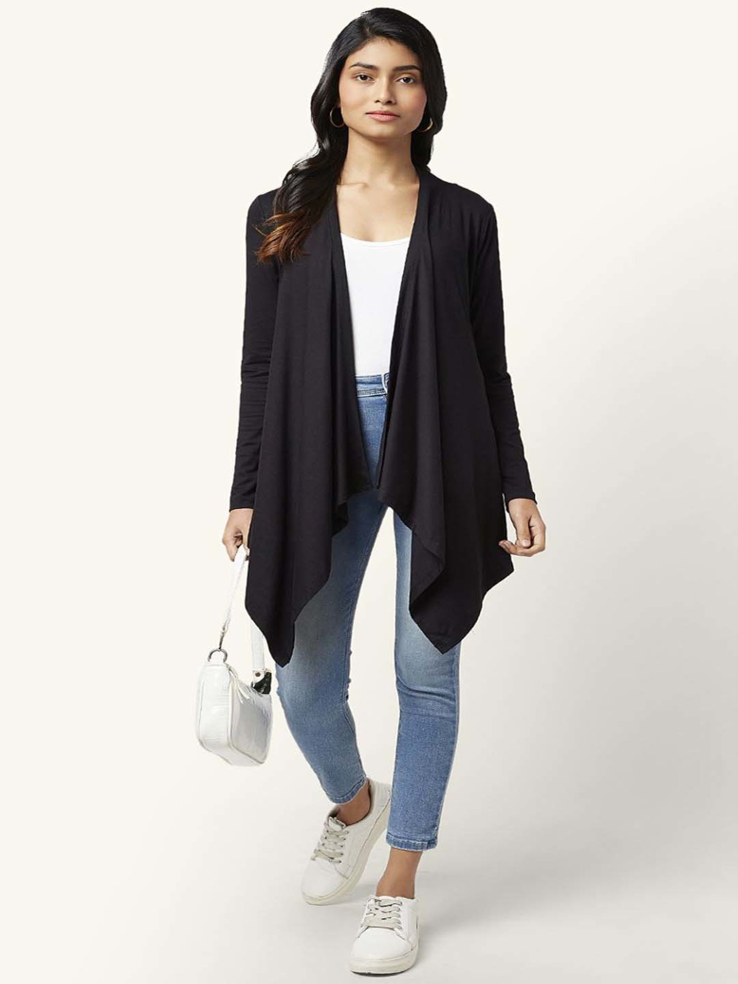 Honey by Pantaloons Black Full Sleeves Shrug