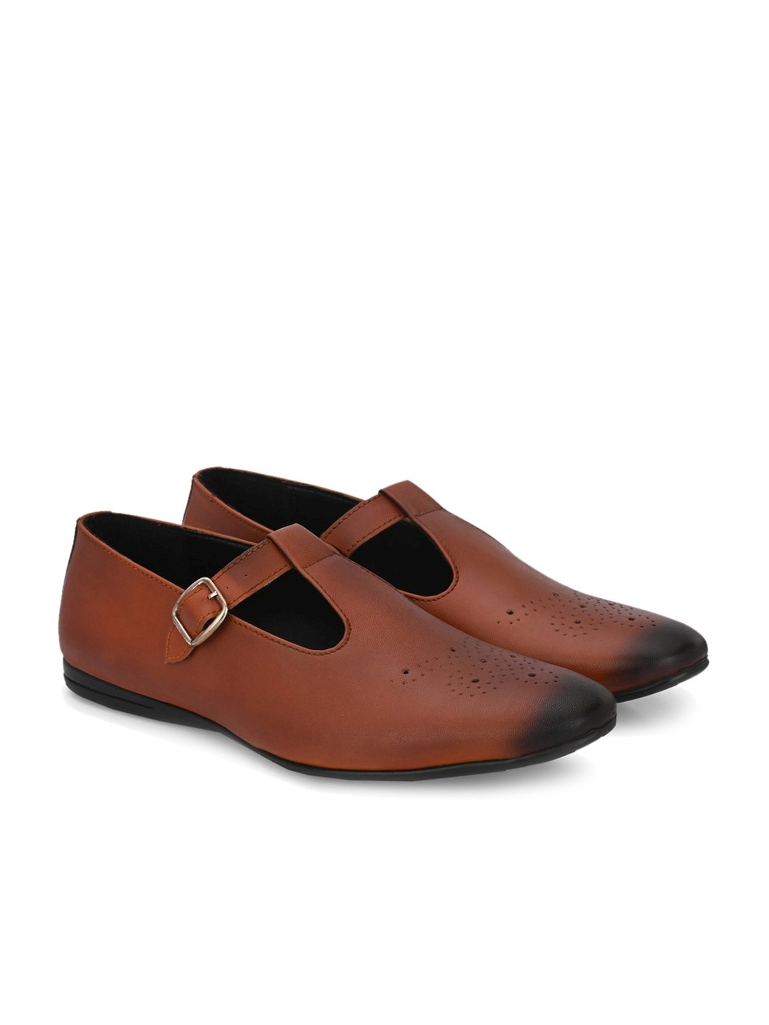 Giorgio Men's Tan Monk Shoes