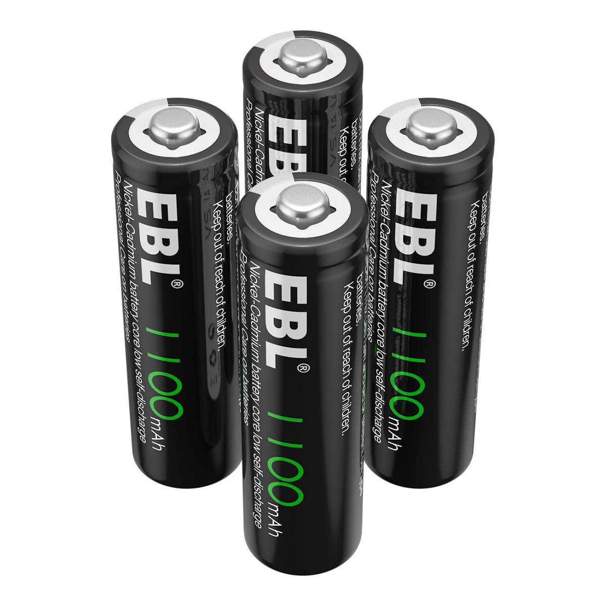 EBL 12 Pack 1100mAh AA Ni-CD Battery 1.2V Rechargeable Batteries for Garden Solar Light