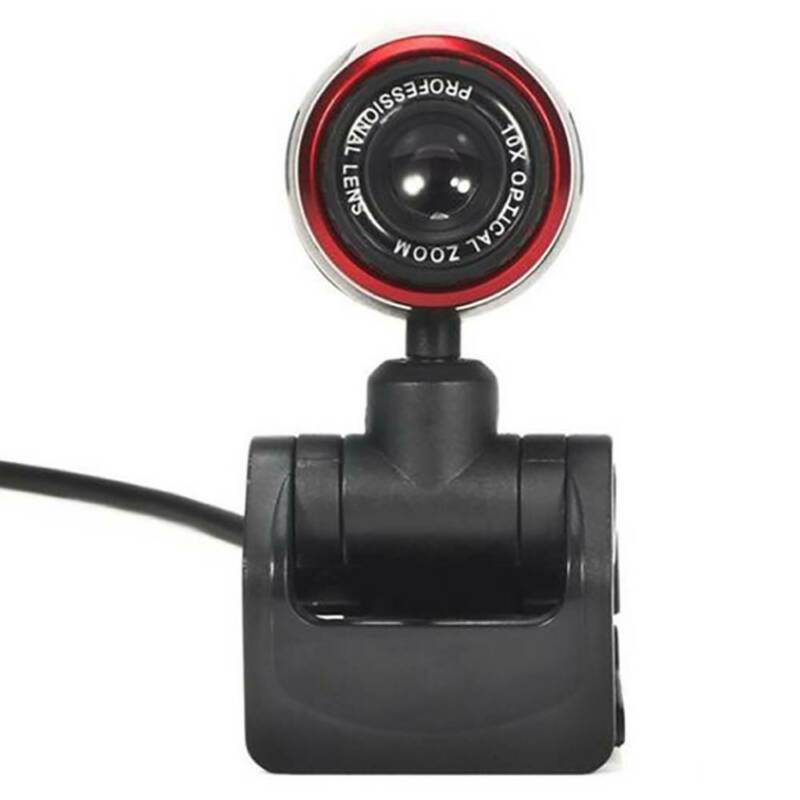 USB 2.0 HD Camera Web Cam 360&deg; w/MIC Microphone Clip-on for Online Video Calling Skype YouTube Live Streaming Recording on Desktop Laptop PC