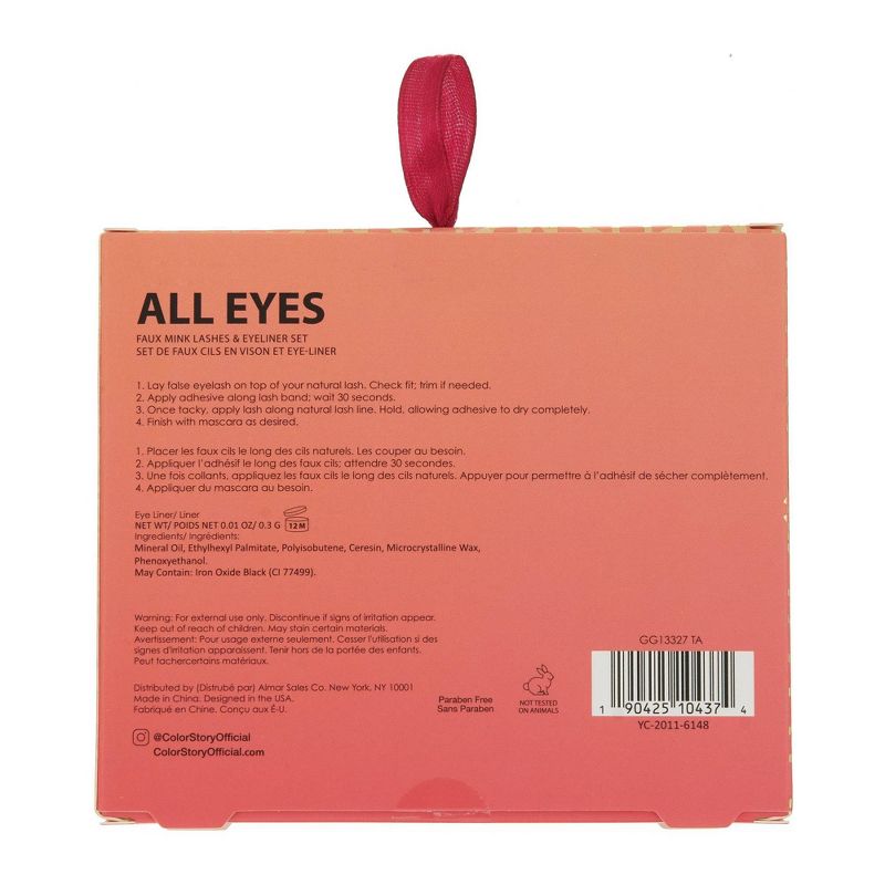 Color Story All Eyes Faux Mink Lashes & Eyeliner Set - 2ct