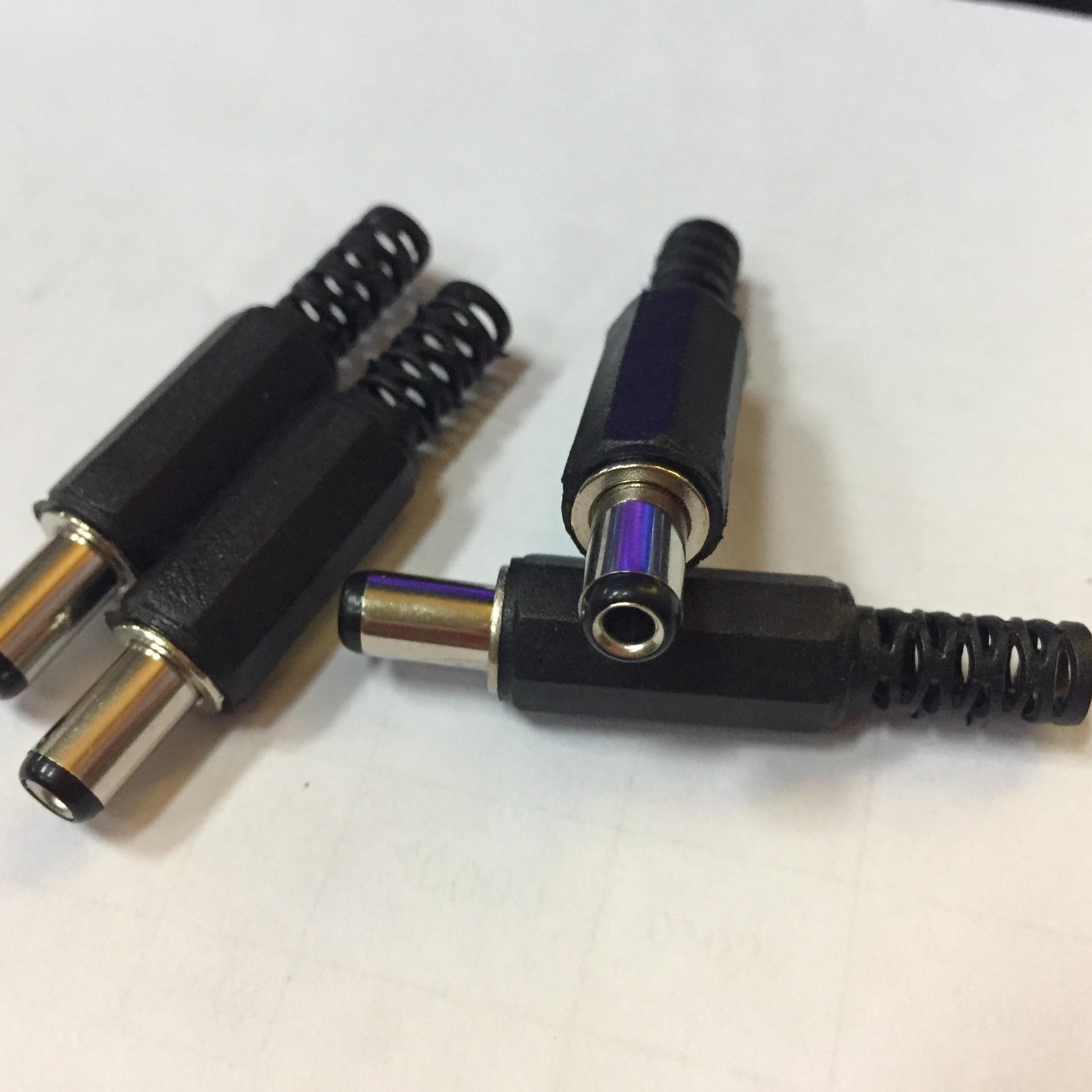 20Pcs 5.5x2.5mm Male DC In-Line Plug Socket Jack Connector Adapter Plastic Cover