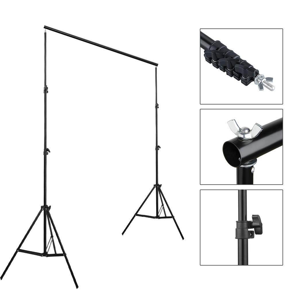 10x6.5ft Adjustable Background Support Stand Photo Studio Backdrop Crossbar Set