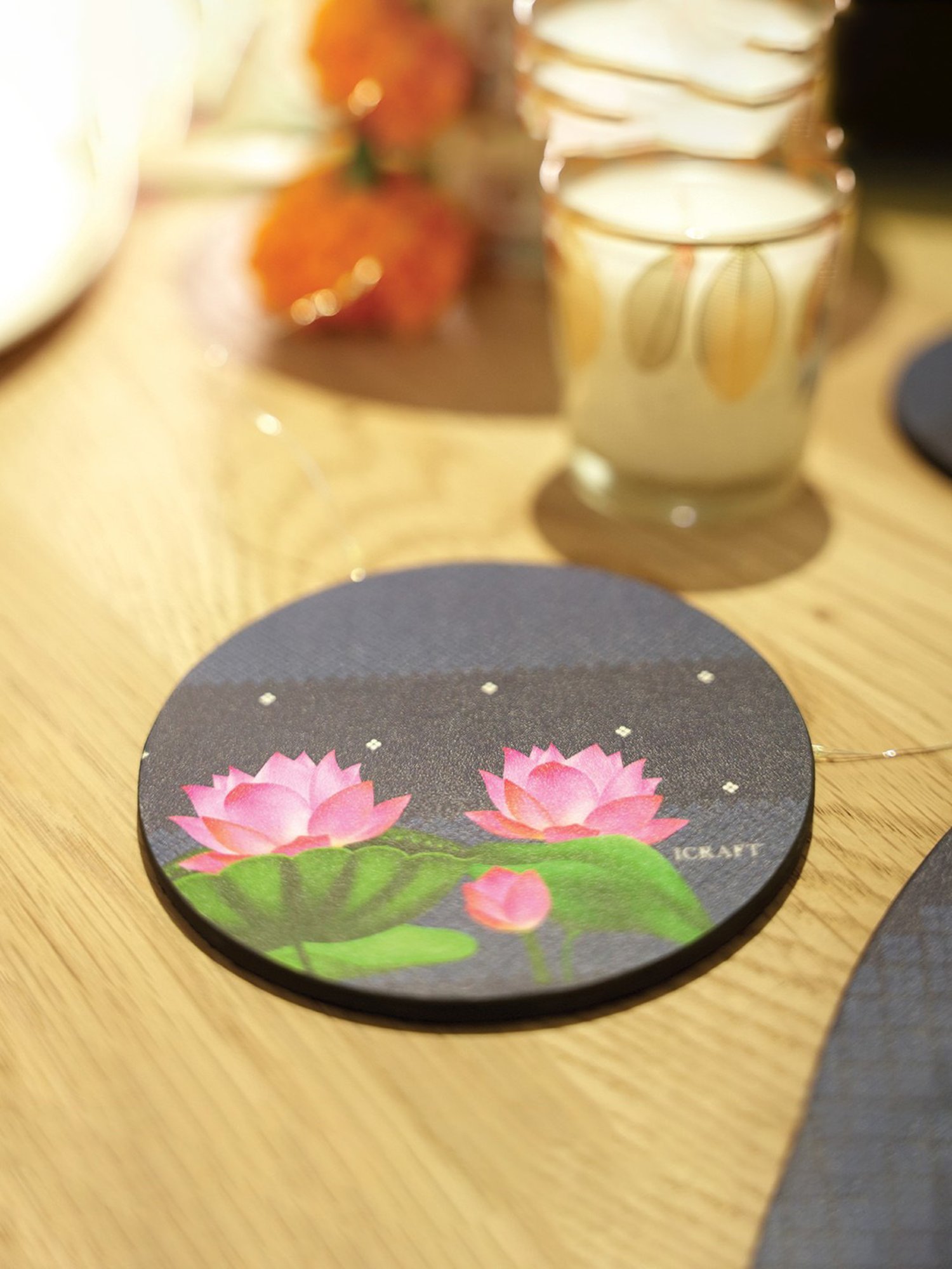 ICraft Multicolour MDF Board Neel Coasters Set Of 6