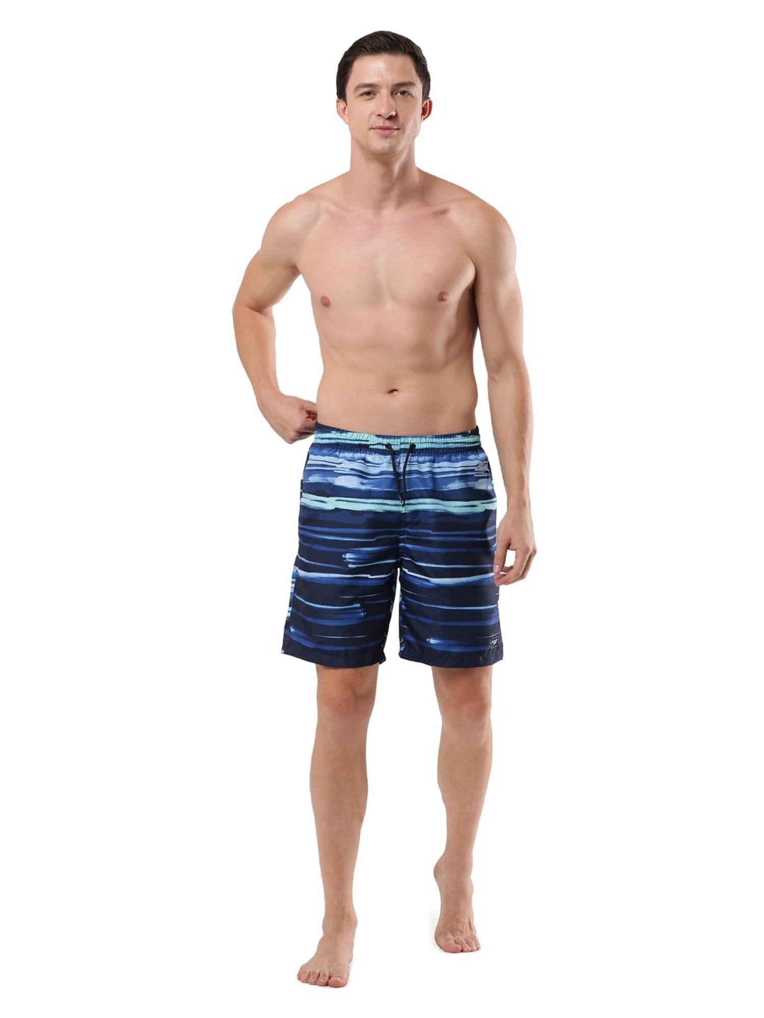 Speedo Pure Blue Regular Fit Printed Swim Shorts