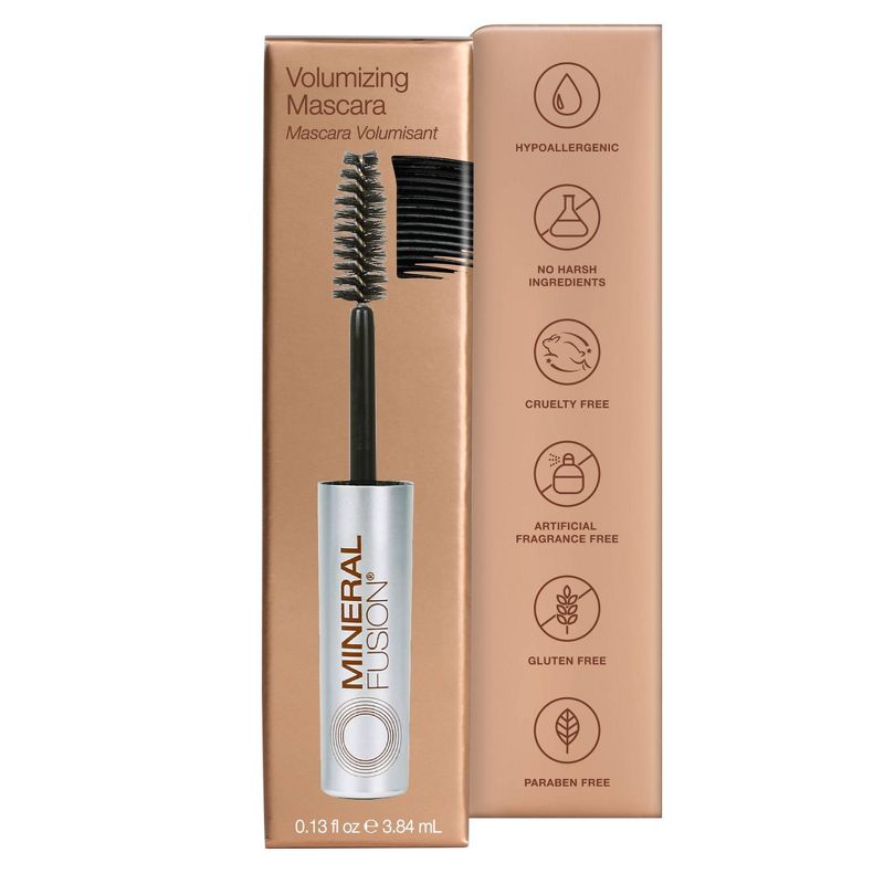 Mineral Fusion Mini Volumizing Mascara - Jet - 0.13 fl oz
