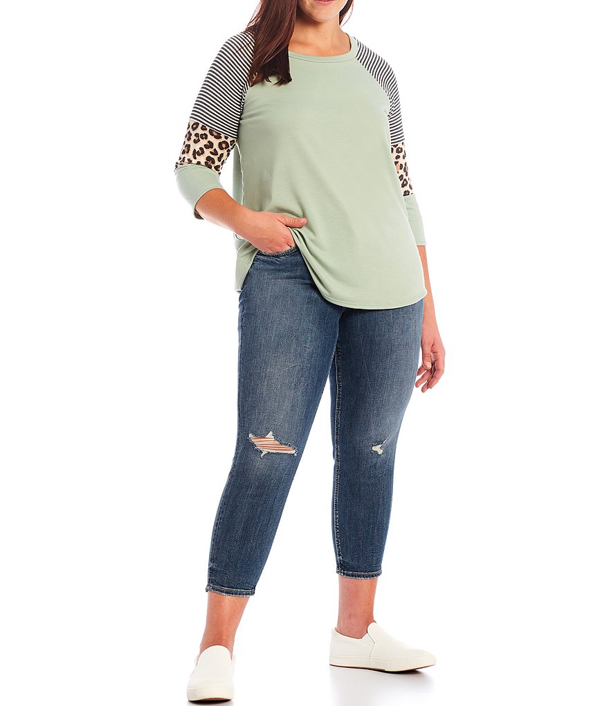 Jessica Simpson Plus Size JJ Red Dahlia Moroccan Border Print Fringe Hem Kimono Jacket