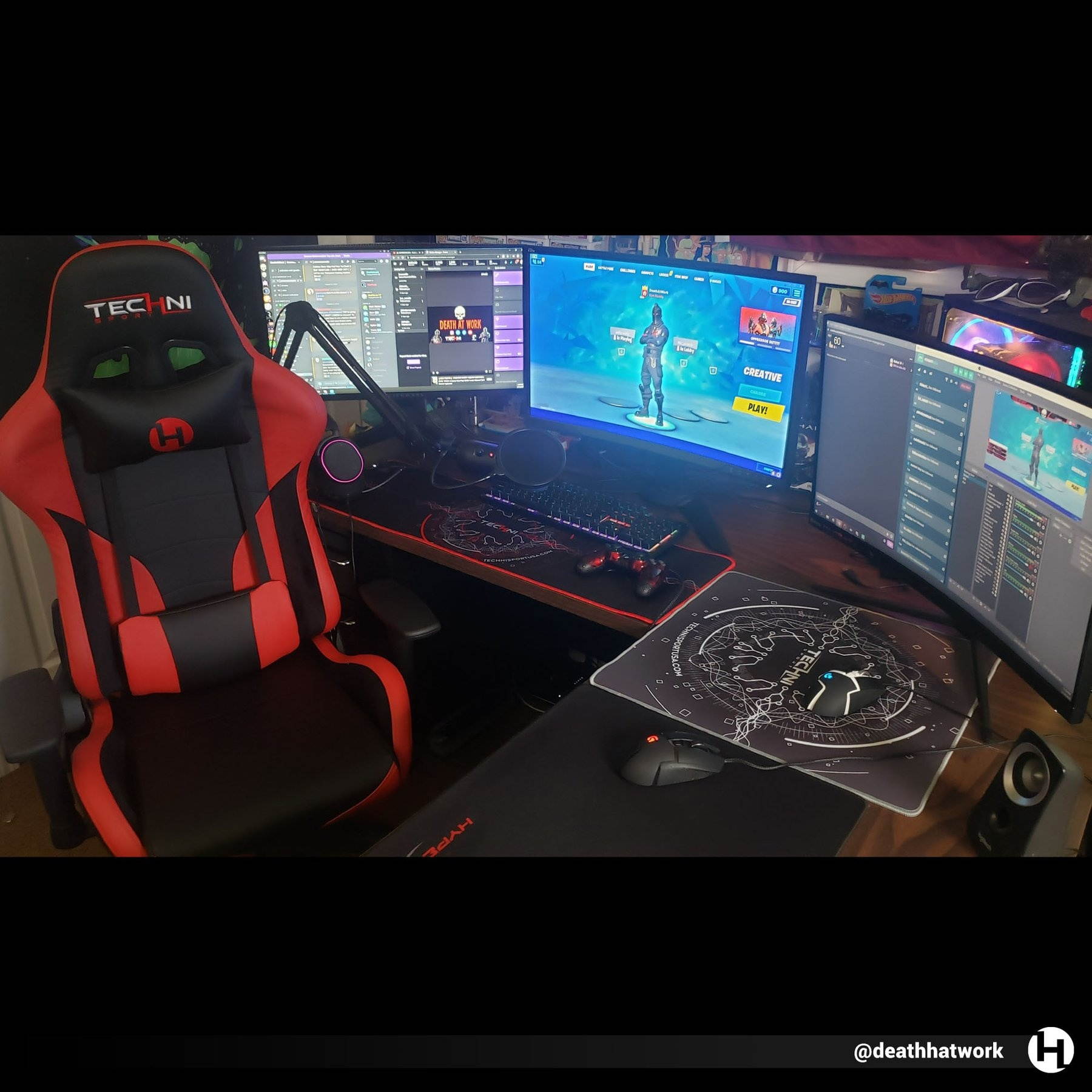 Techni Sport TS-90  Office-PC Gaming Chair, Red