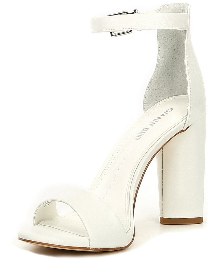 Gianni Bini Joenah Two Piece Ankle Strap Block Heel Dress Sandals