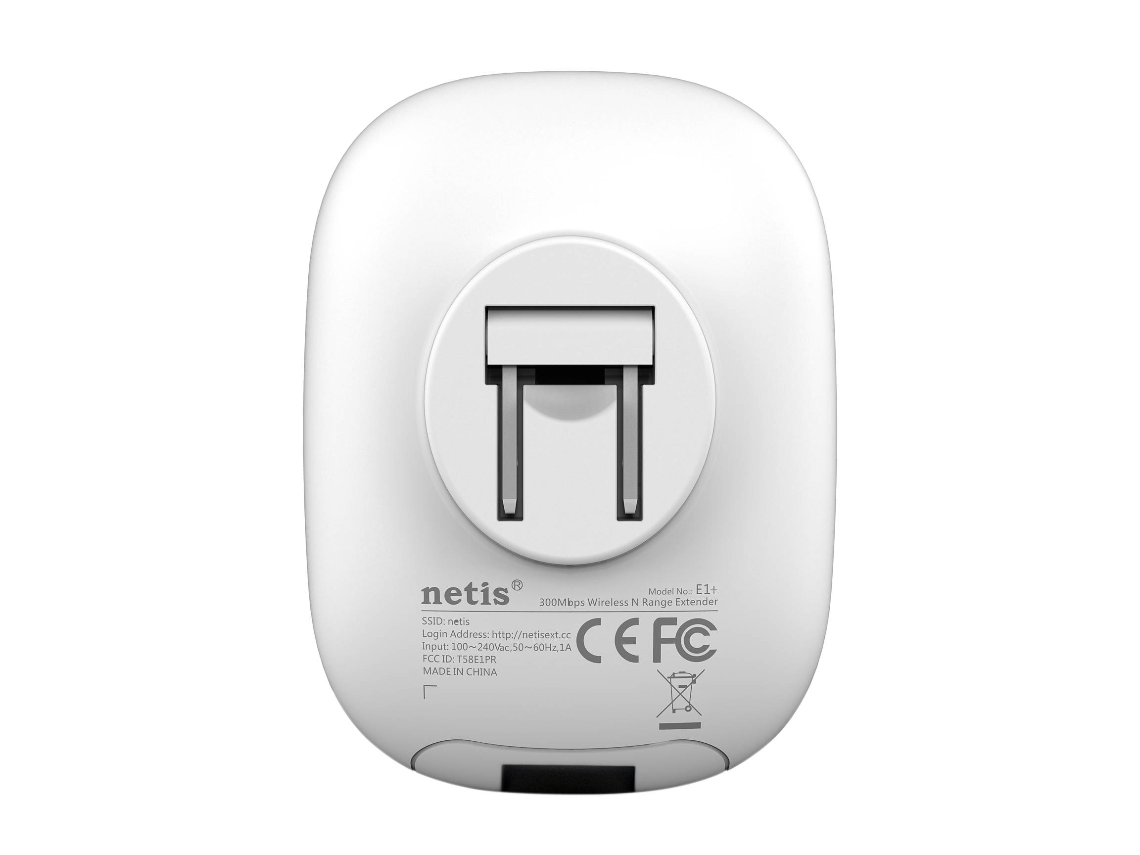 Netis E1+ WHITE 300 Mbps Wireless N Range Extender, White Color