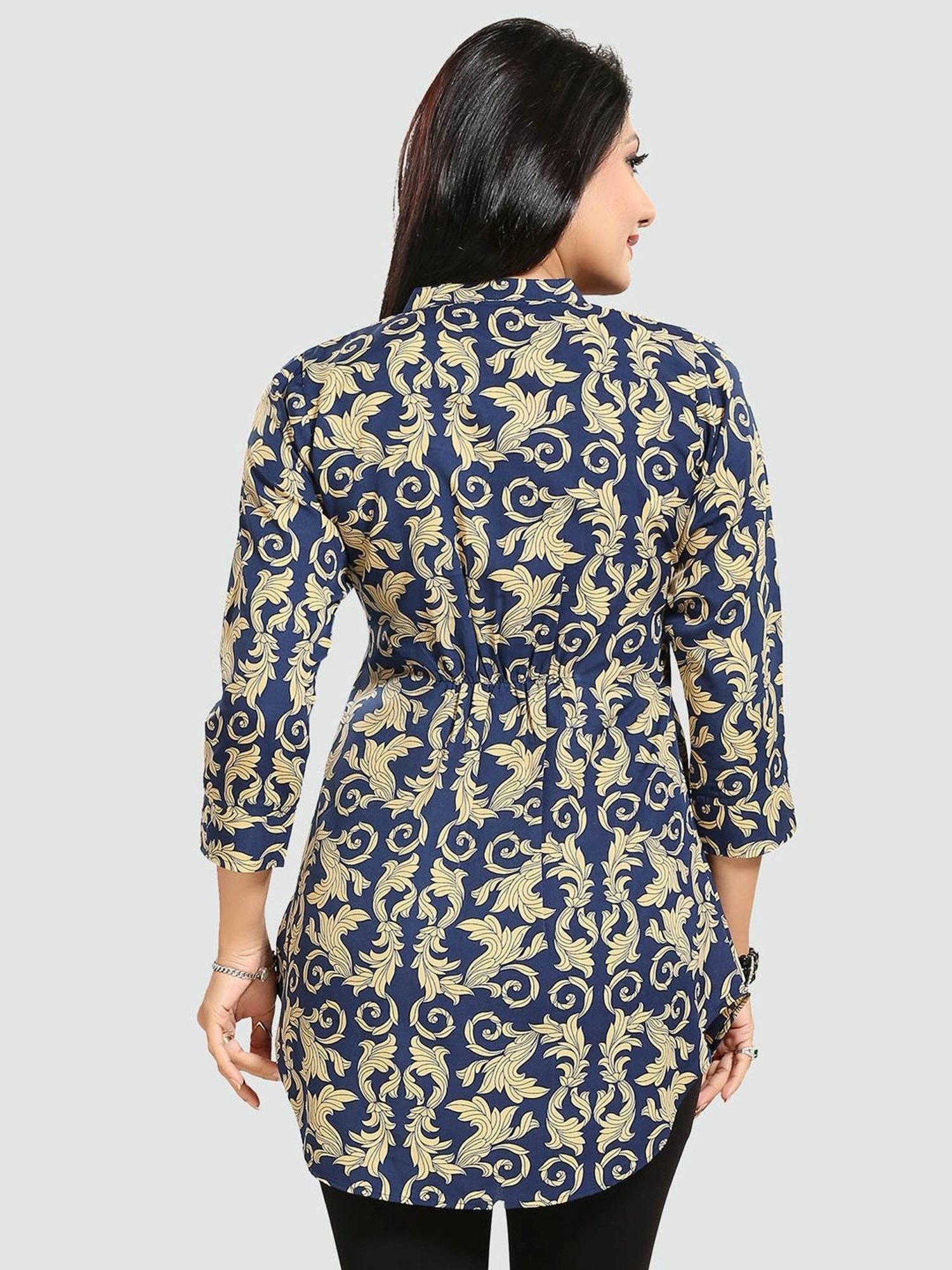 Saree Swarg Blue Printed Tunic