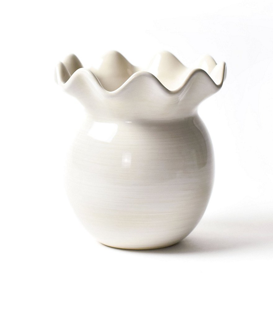 Coton Colors Signature White Ruffle Vase