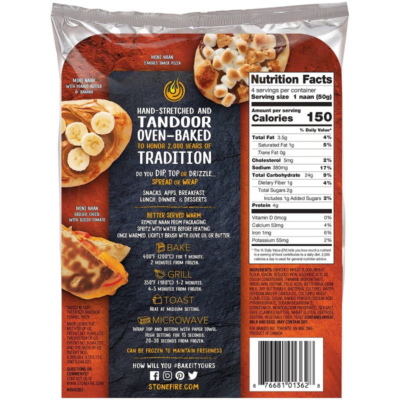 Stonefire Mini Original Naan - 7.05oz/4ct