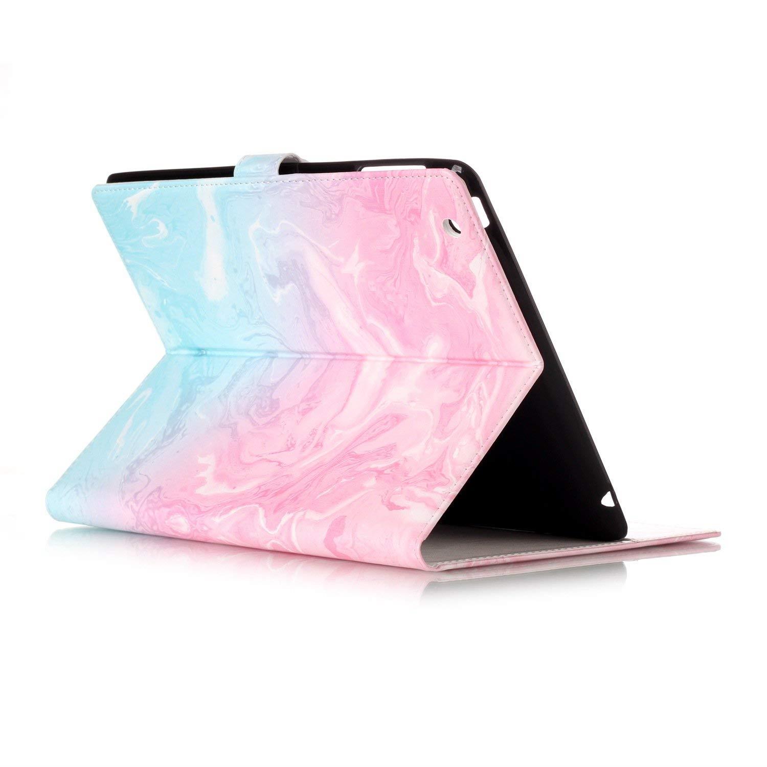 iPad 2/3/4 Case, Dteck(TM) Slim Flip PU Leather Wallet Case with Card Slots/Money Pouch Kickstand iPad Case Magnetic Closure Shell Full Body Protective Case Cover for Apple iPad 2 3 4,Gradient Marble