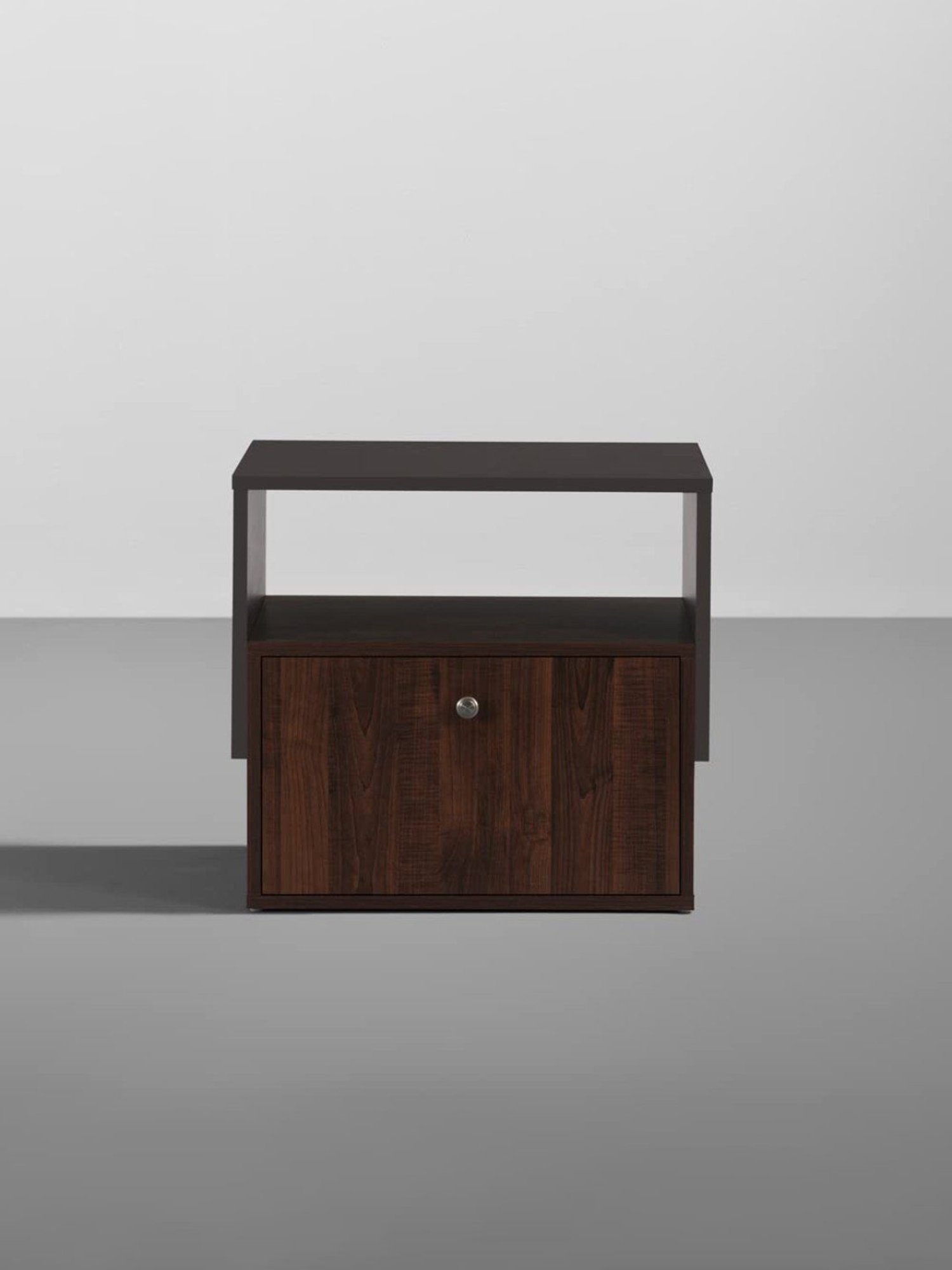 Sleepyhead Pal Dark Brown & Slate Grey Engineered Wood Bedside Table
